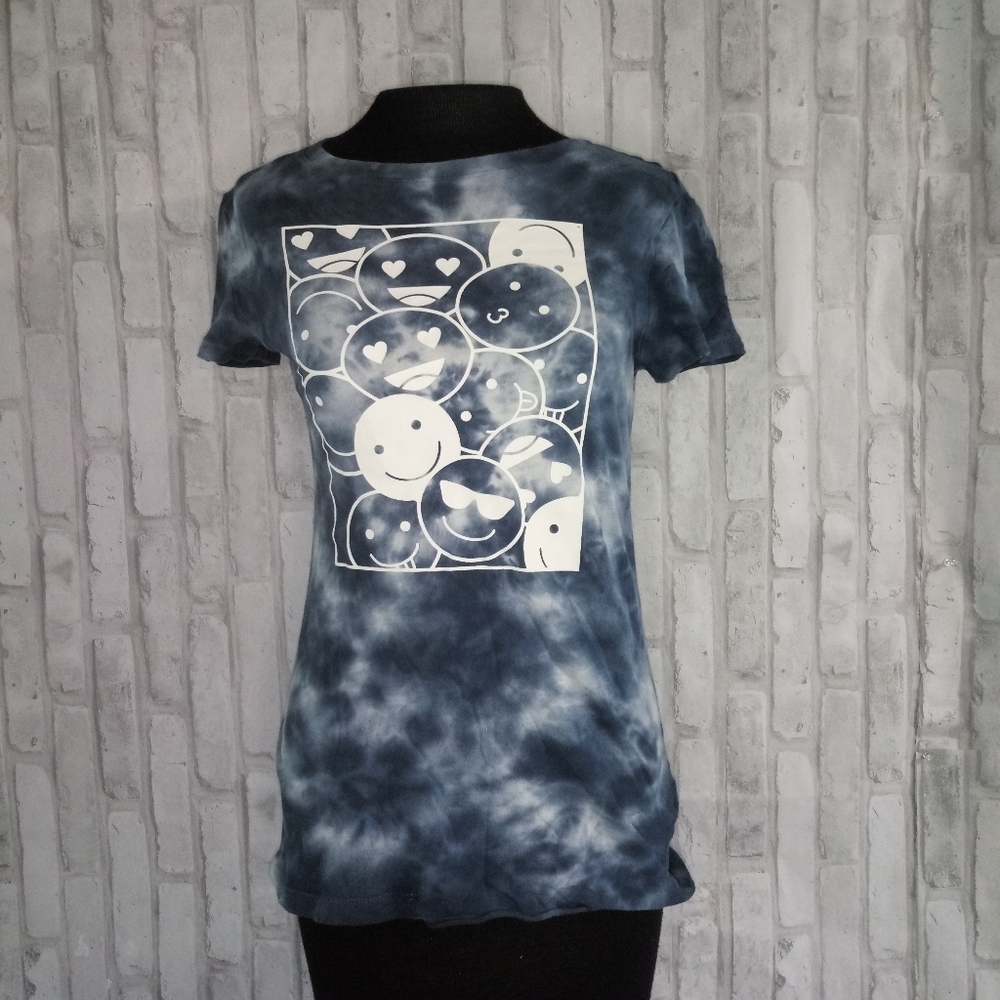 Aeropostale classic crew Emoji Tie-Dye Gra…